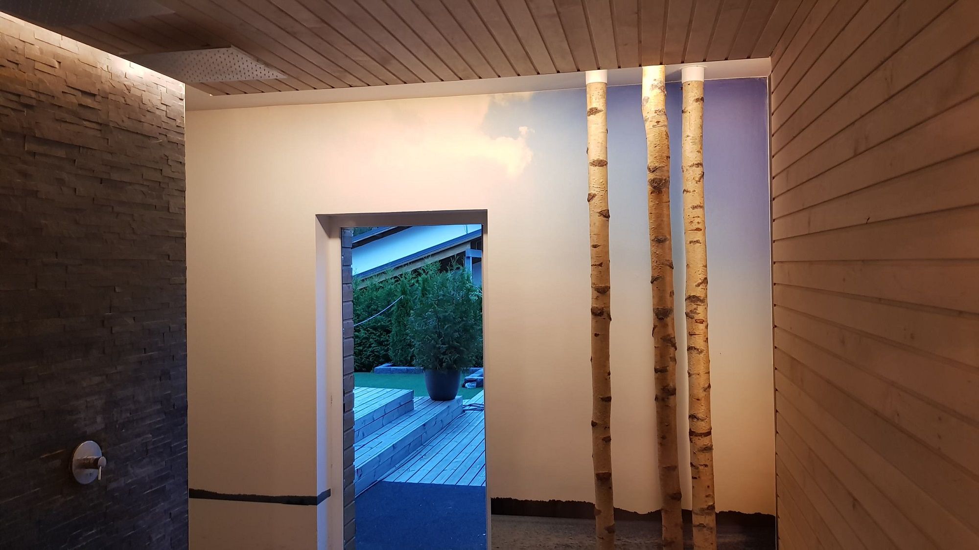 Indirect lighting in the shower